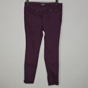 LOFT Women's Deep Purple Skinny Jeans